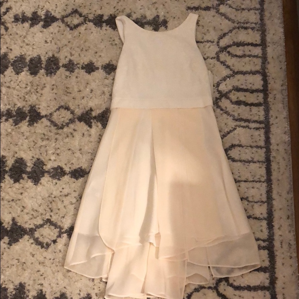 BCBG cream and white dress, great for bridal events